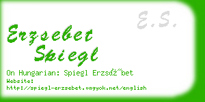 erzsebet spiegl business card